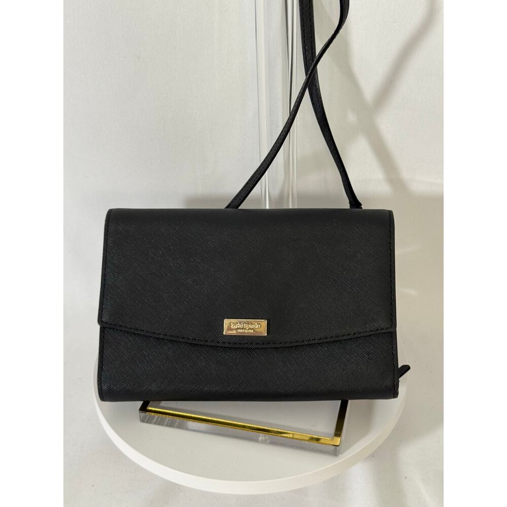 Kate Spade 4pc Black Set Tote Crossbody Wallet Phone Bundle - Picture 12 of 16